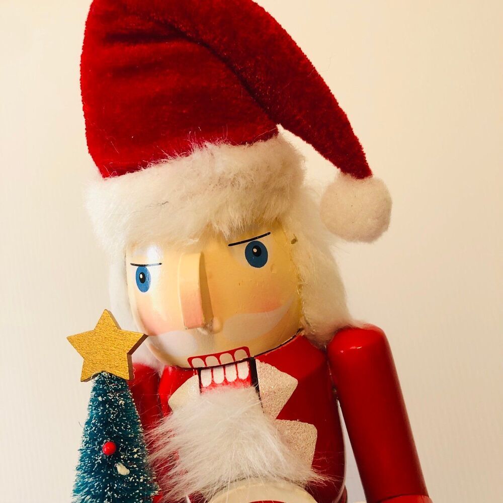 Hobby Lobby 2022 15 Inch Wooden Santa Advent Calendar Nutcracker Figure - Picture 3 of 7